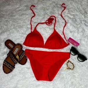 Red Bikini Top XL Bottom M